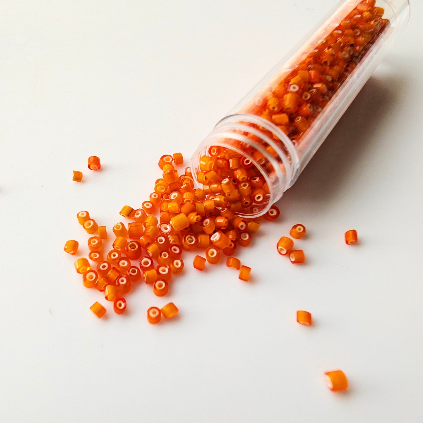 Antique Venetian Orange Hearts - 5.2 gram vial