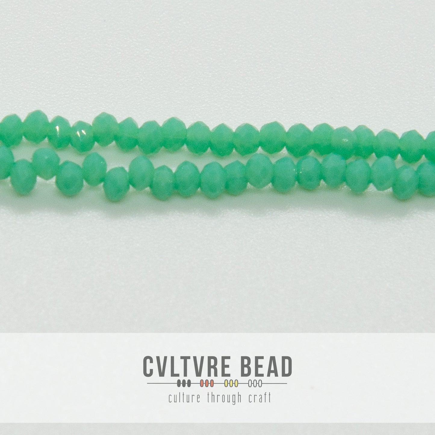 Crystal Lane Rondelle - 1.5x2.5mm - Op. Turquoise Green