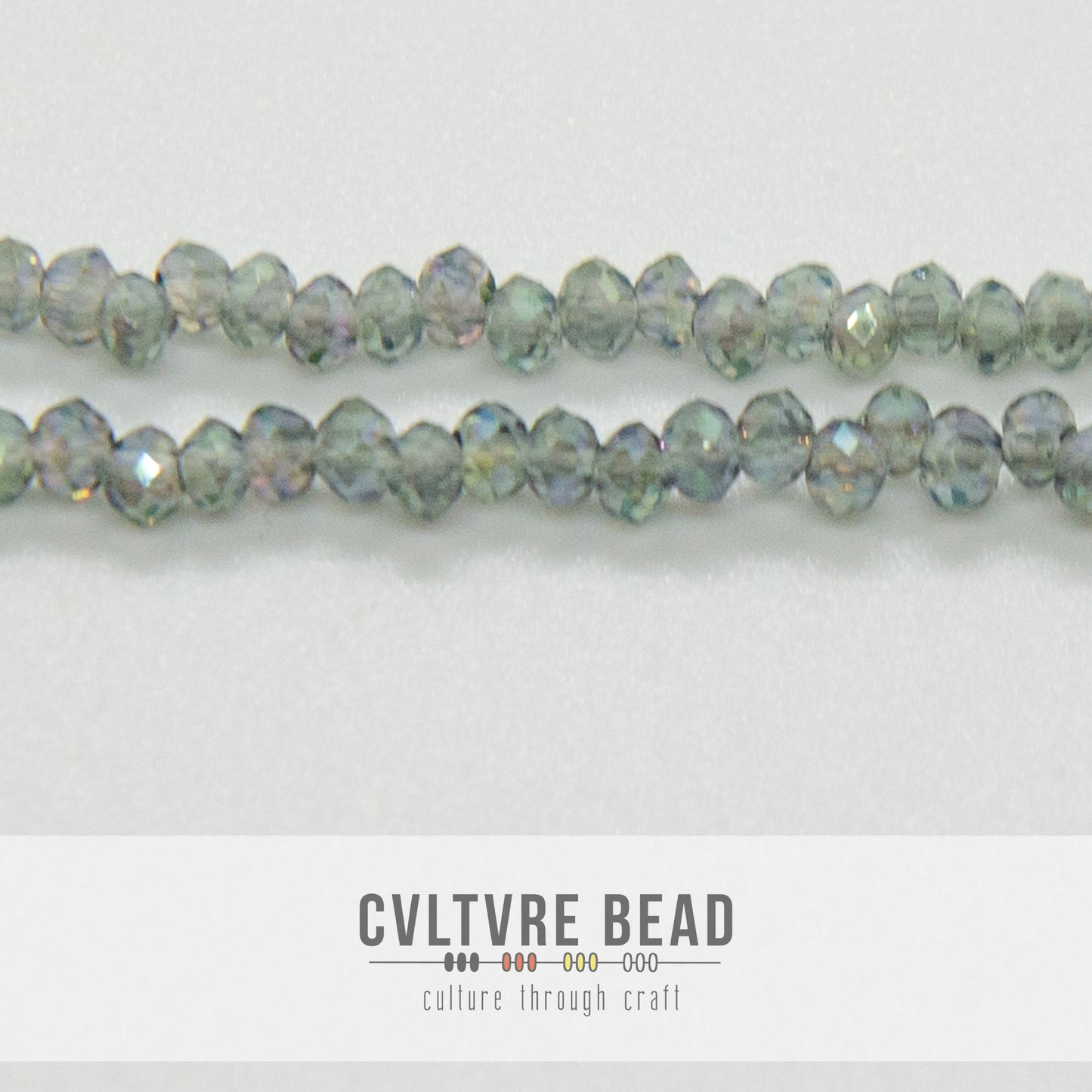 Crystal Lane Rondelle - 1.5x2.5mm - Trans. Green Luster