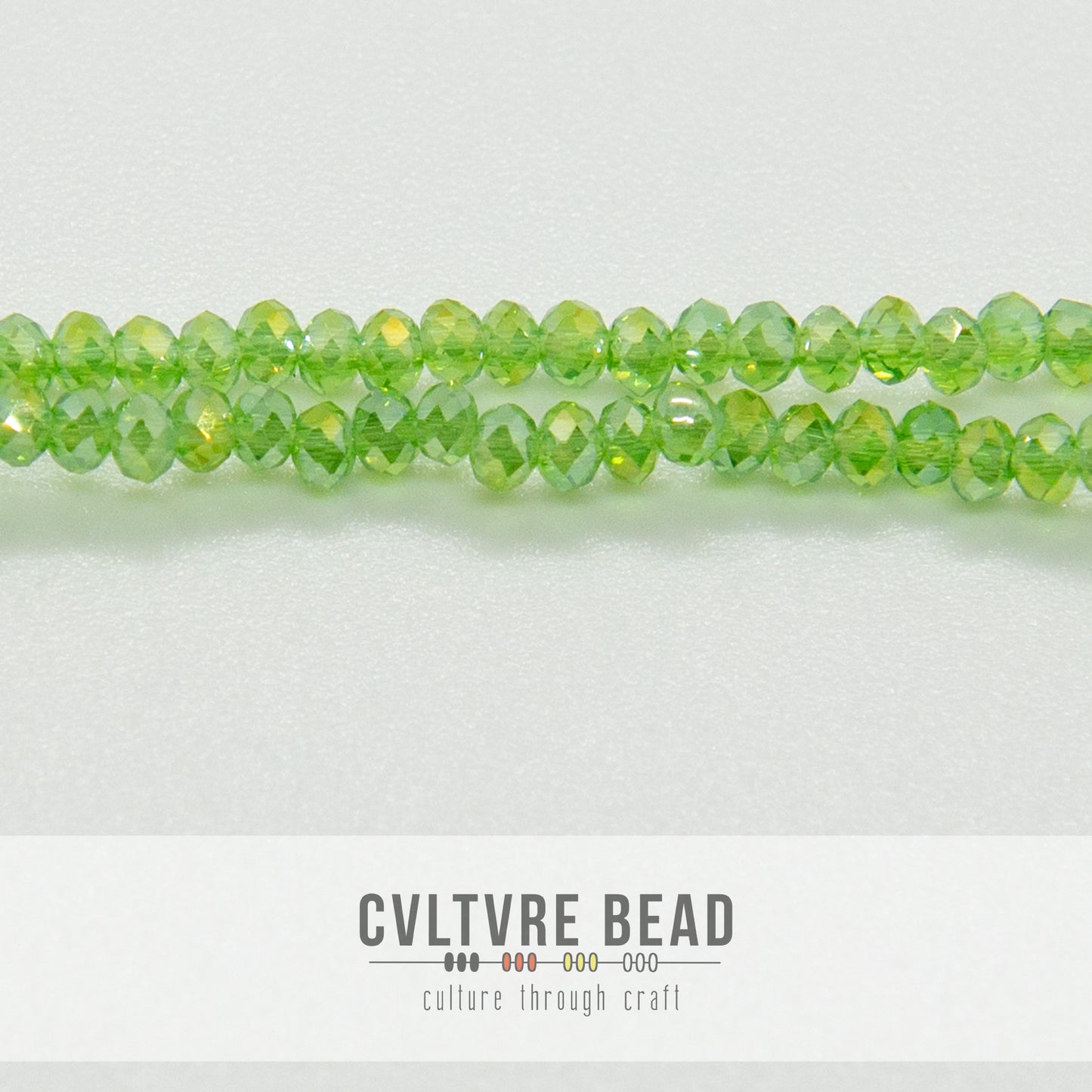 Crystal Lane Rondelle - 1.5x2.5mm - Trans. Green AB