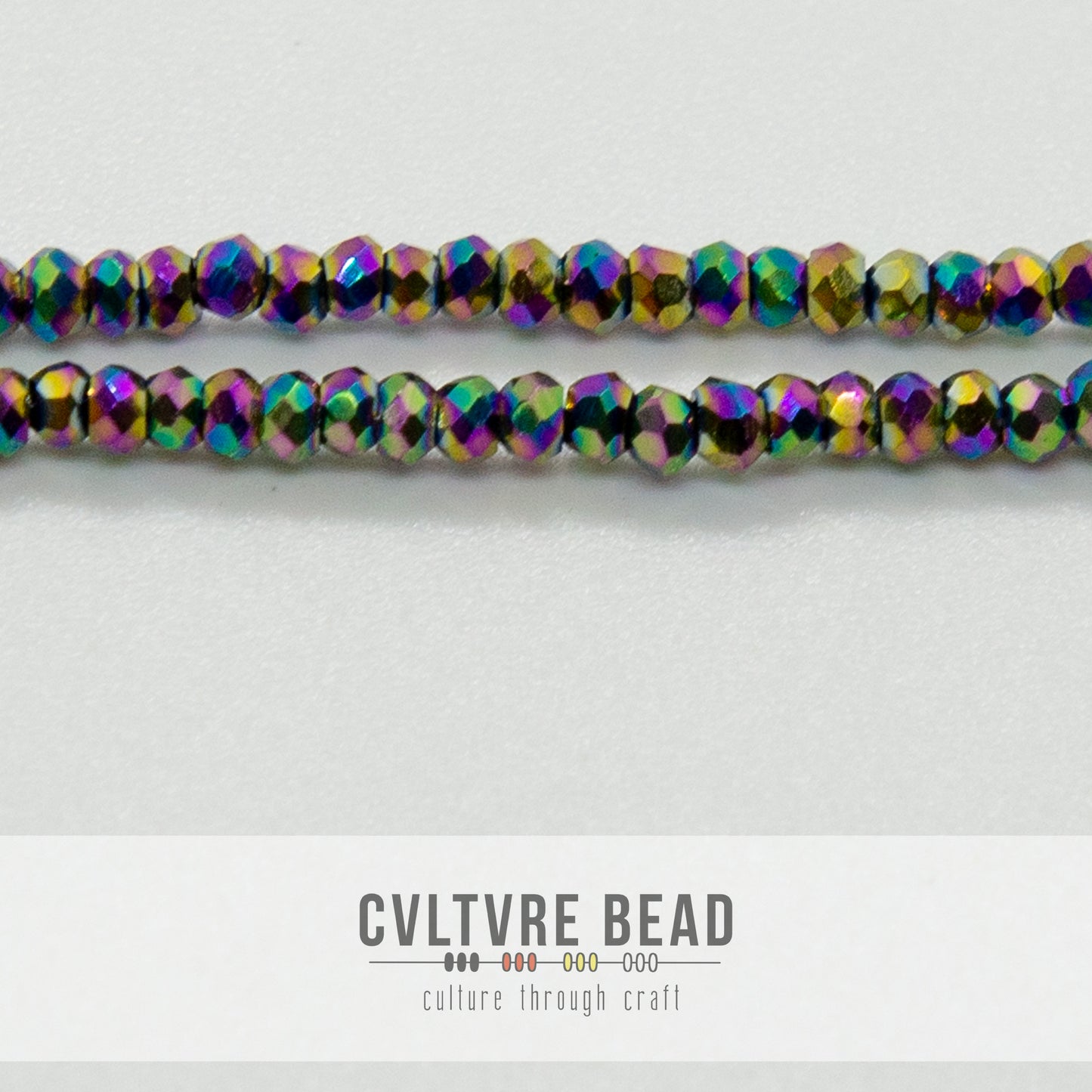 Crystal Lane Rondelle - 1.5x2.5mm - Opaque Multi Color Iris