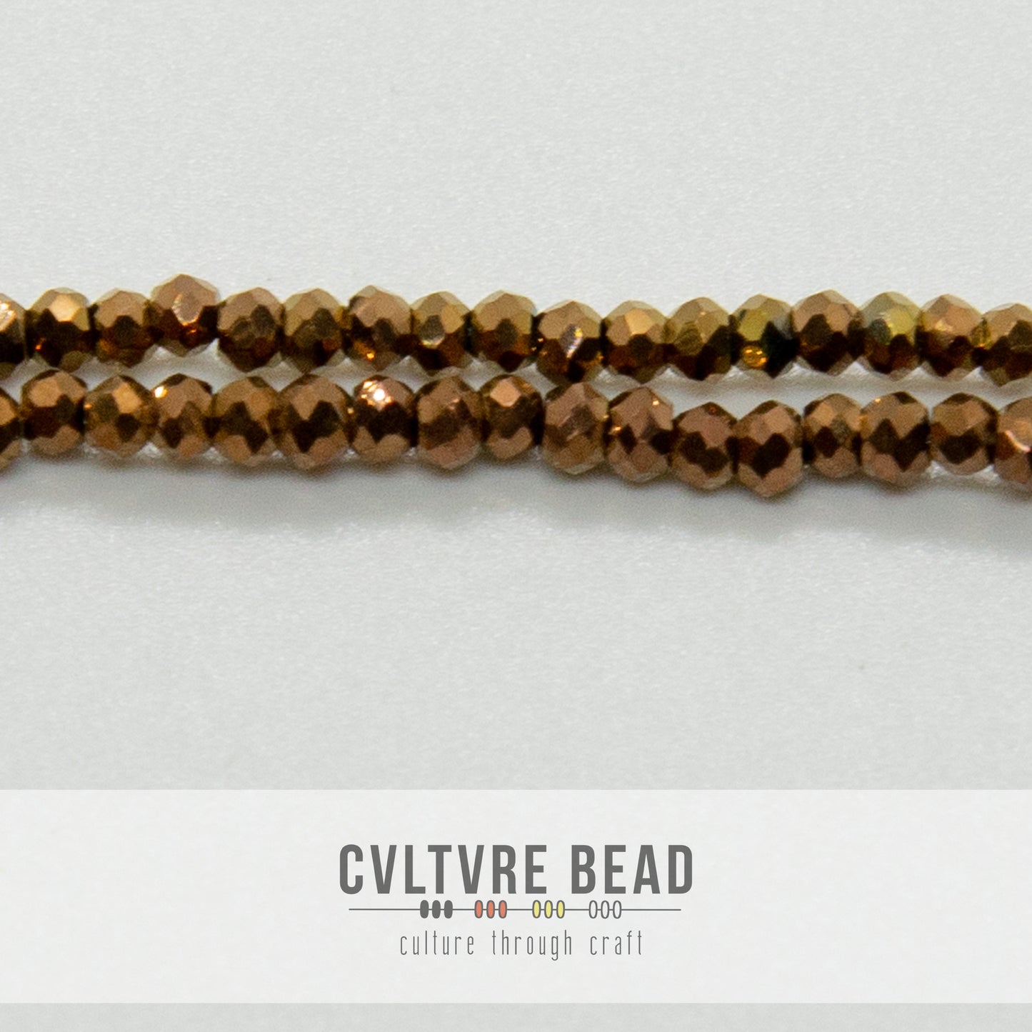 Crystal Lane Rondelle - 1.5x2.5mm - Opaque Copper Iris