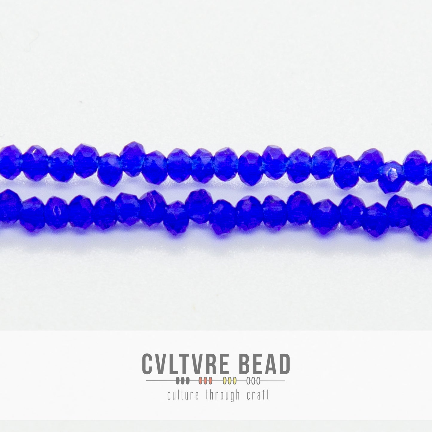 Crystal Lane Rondelle - 1.5x2.5mm - Transparent Dark Sapphire