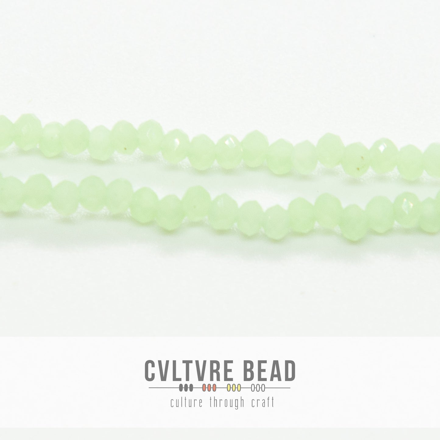 Crystal Lane Rondelle - 1.5x2.5mm -  Op. Light Green
