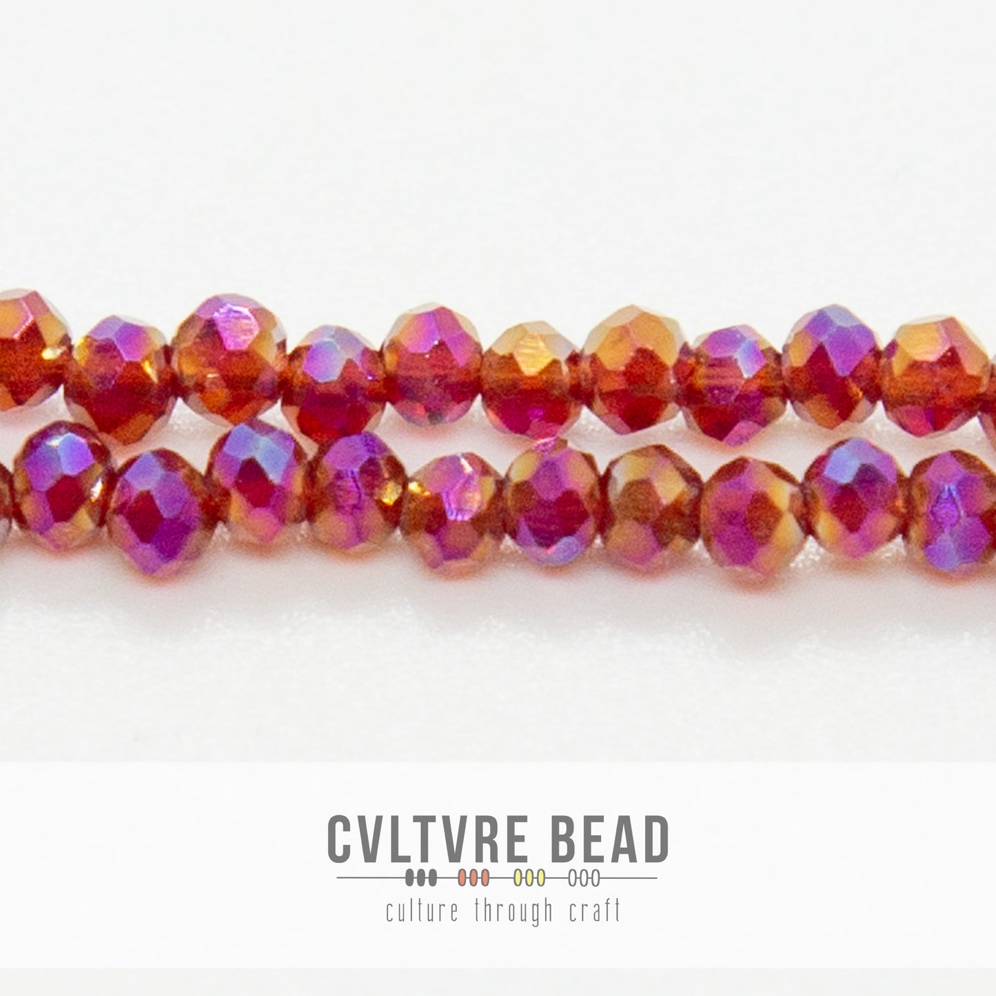 Crystal Lane Rondelle - 1.5x2.5mm - Trans. Red Ab