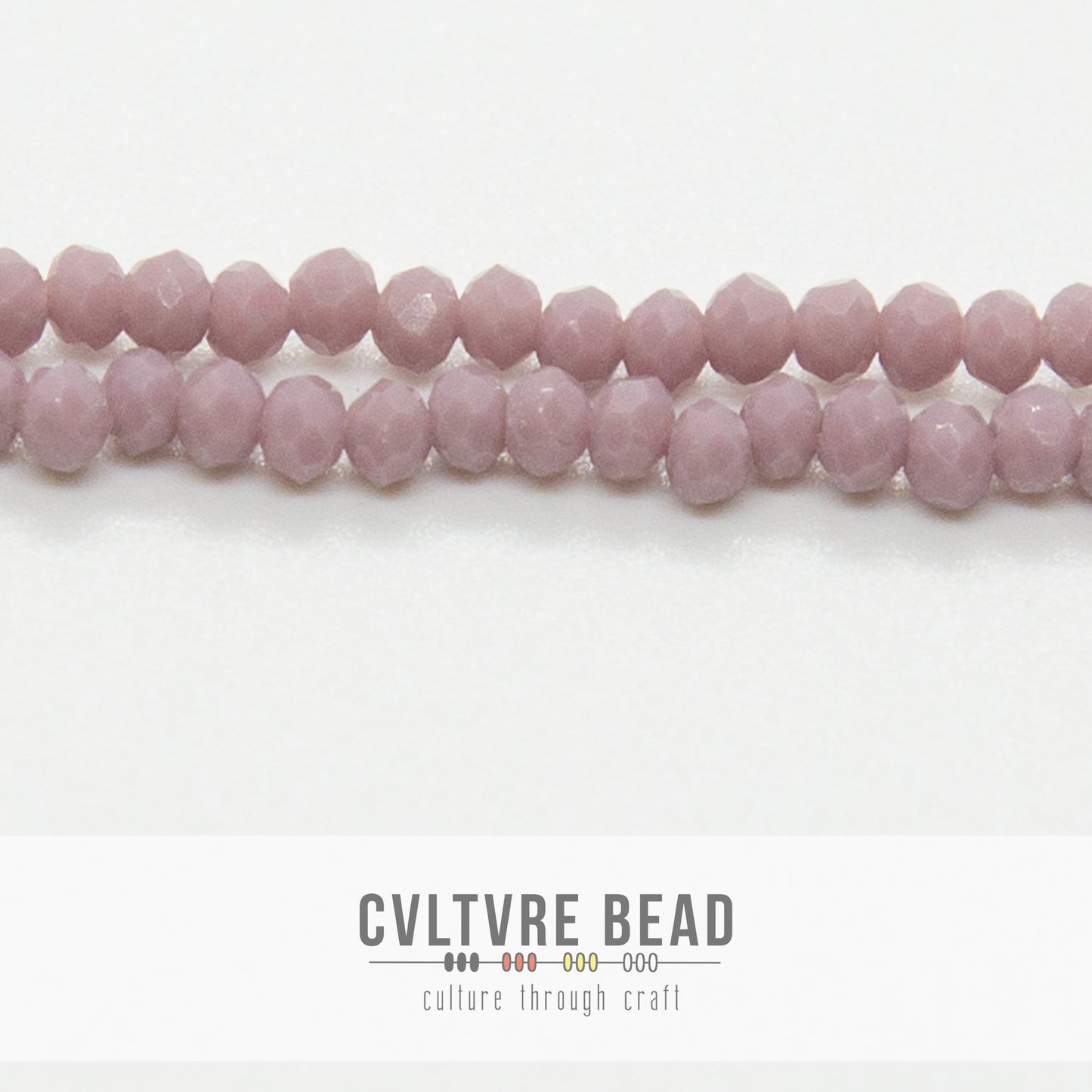 Crystal Lane Rondelle - 1.5x2.5mm - Opaque Mauve