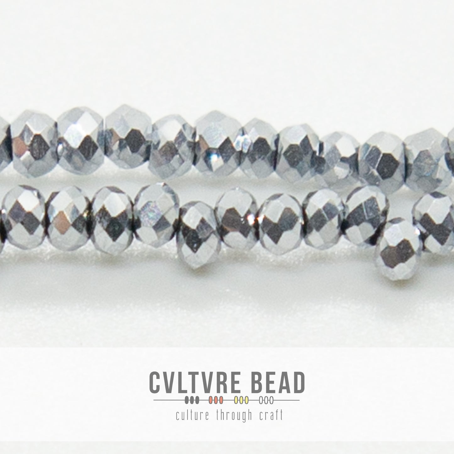Crystal Lane Rondelle - 1.5x2.5mm - Op. Silver Iris