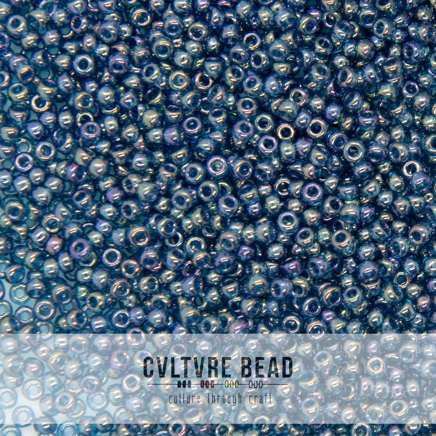 11/0 Montana Blue Gold Luster - 23g - Miyuki Seed Bead