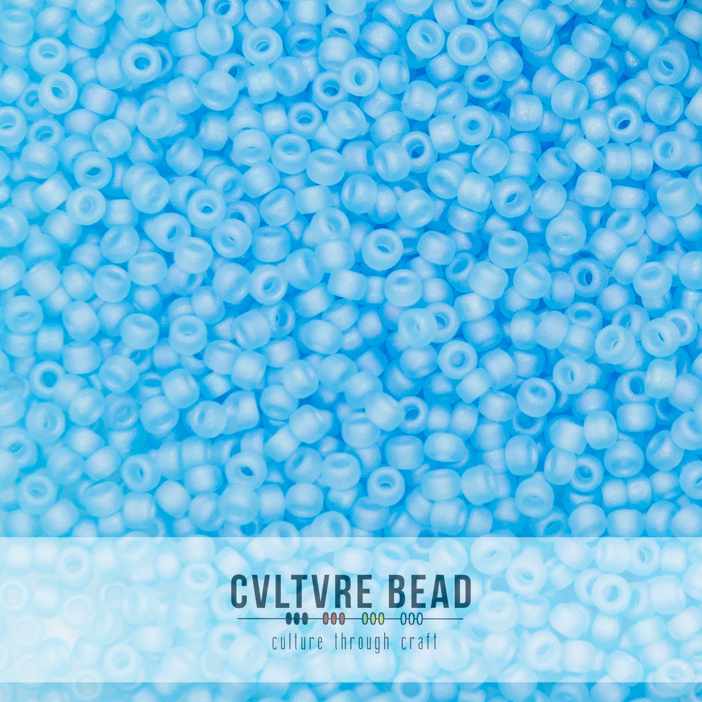 11/0 Matte Transp. Lt. Blue AB - 23g - Miyuki Seed Bead