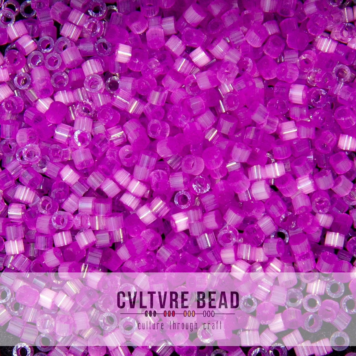 11/0 Silk Satin Fuchsia Dyed - Miyuki Delica - 7.2 gram tube