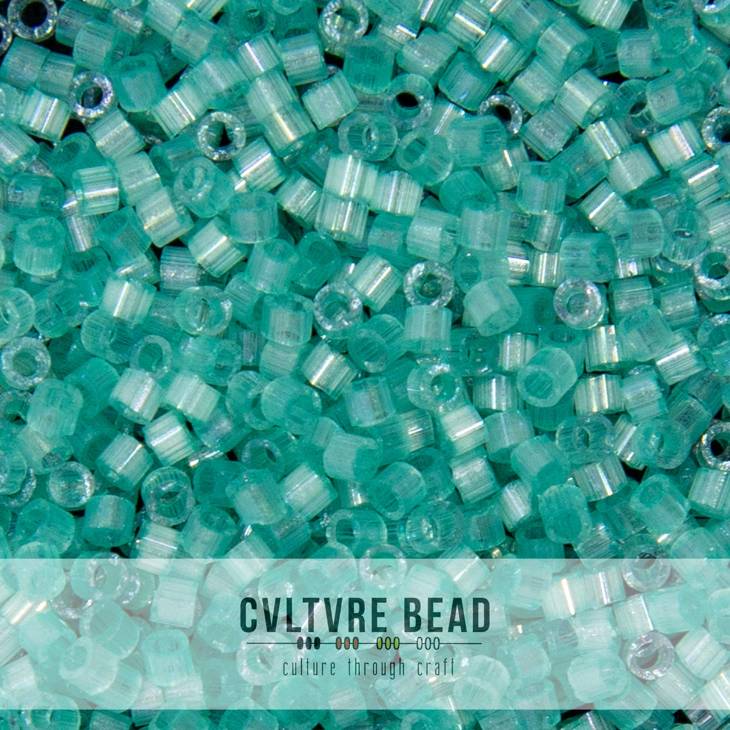 11/0 Silk Satin Lt. Aqua Green Dyed - Miyuki Delica - 7.2 gram tube