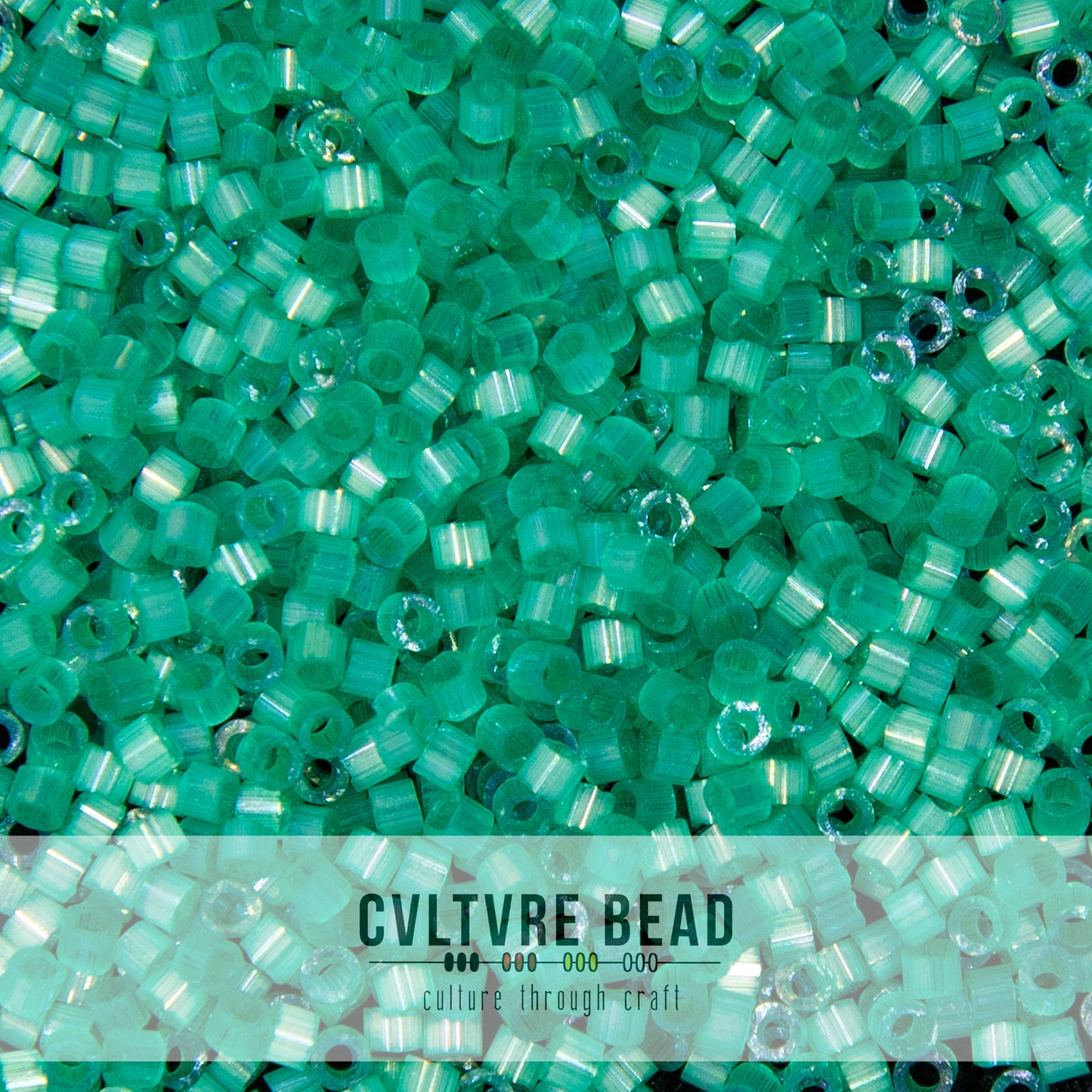 11/0 Silk Satin Aqua Green Dyed - Miyuki Delica - 7.2 gram tube
