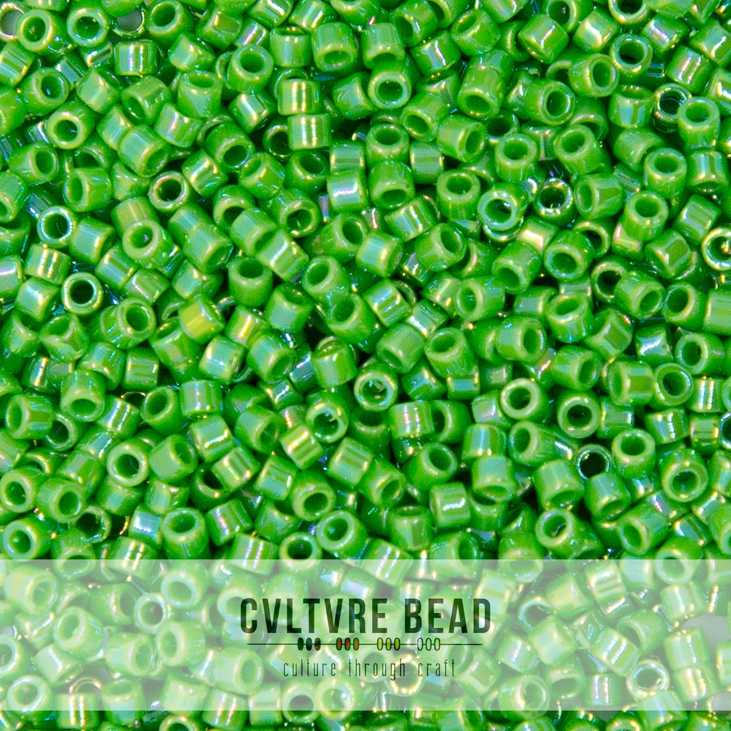 11/0 Op. Green AB - Miyuki Delica - 7.2 gram tube