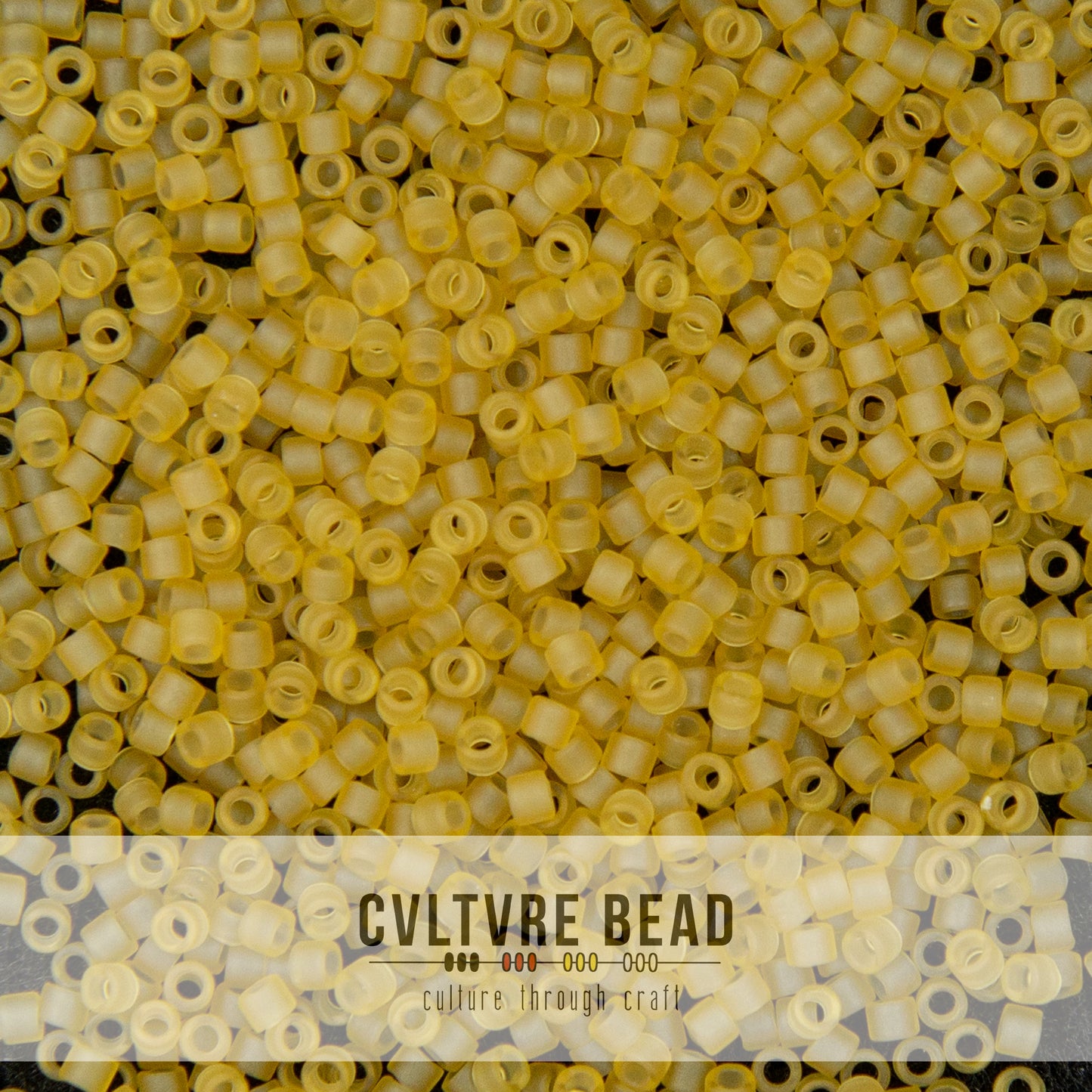 11/0 Dyed Matte Transp. Pale Yellow - Miyuki Delica - 7.2 gram tube