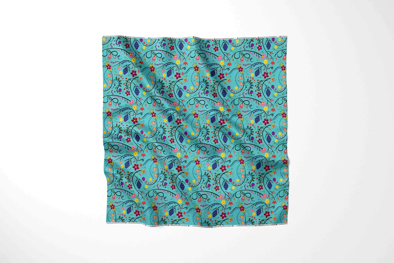 Fresh Fleur Sky Cotton Poplin Fabric - 1 yd