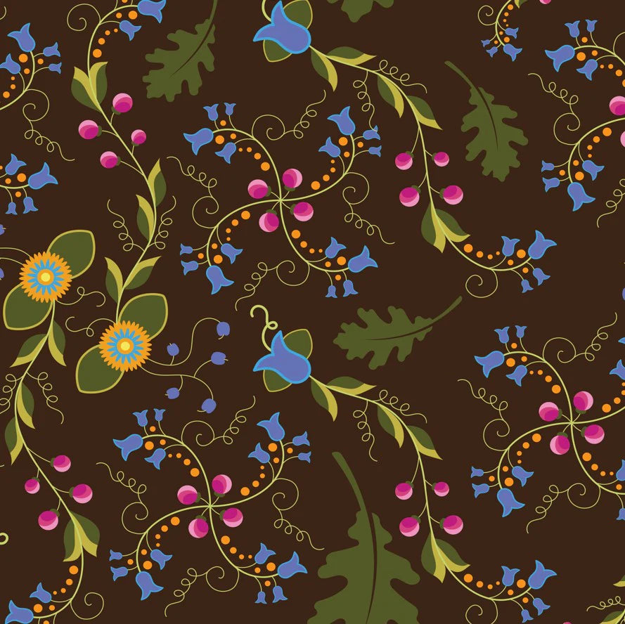 Vine Life Cotton Poplin Fabric - 1 yd