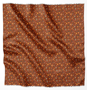 Fire Bloom Shade Cotton Poplin Fabric - 1 yd