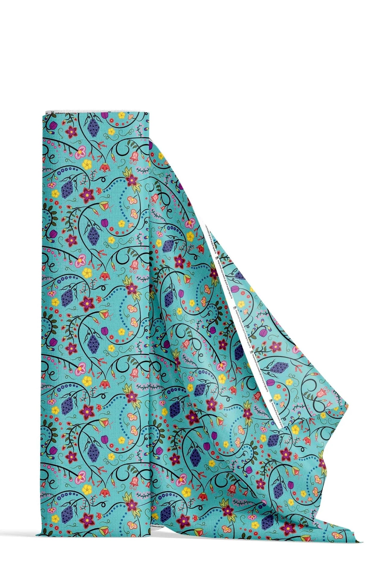 Fresh Fleur Sky Cotton Poplin Fabric - 1 yd