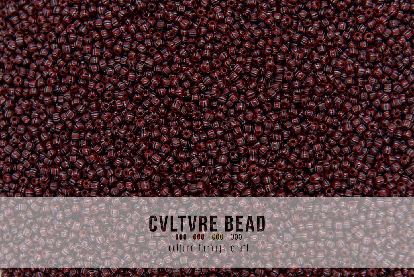 Czech Seed Bead 10/0 Striped Cranberry 22g vial