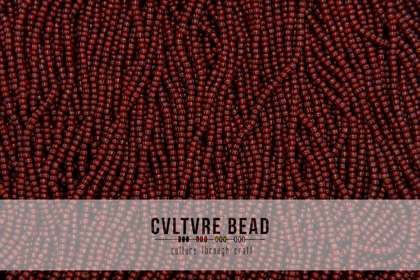 Czech Seed Bead 11/0 Striped Cranberry 22g vial