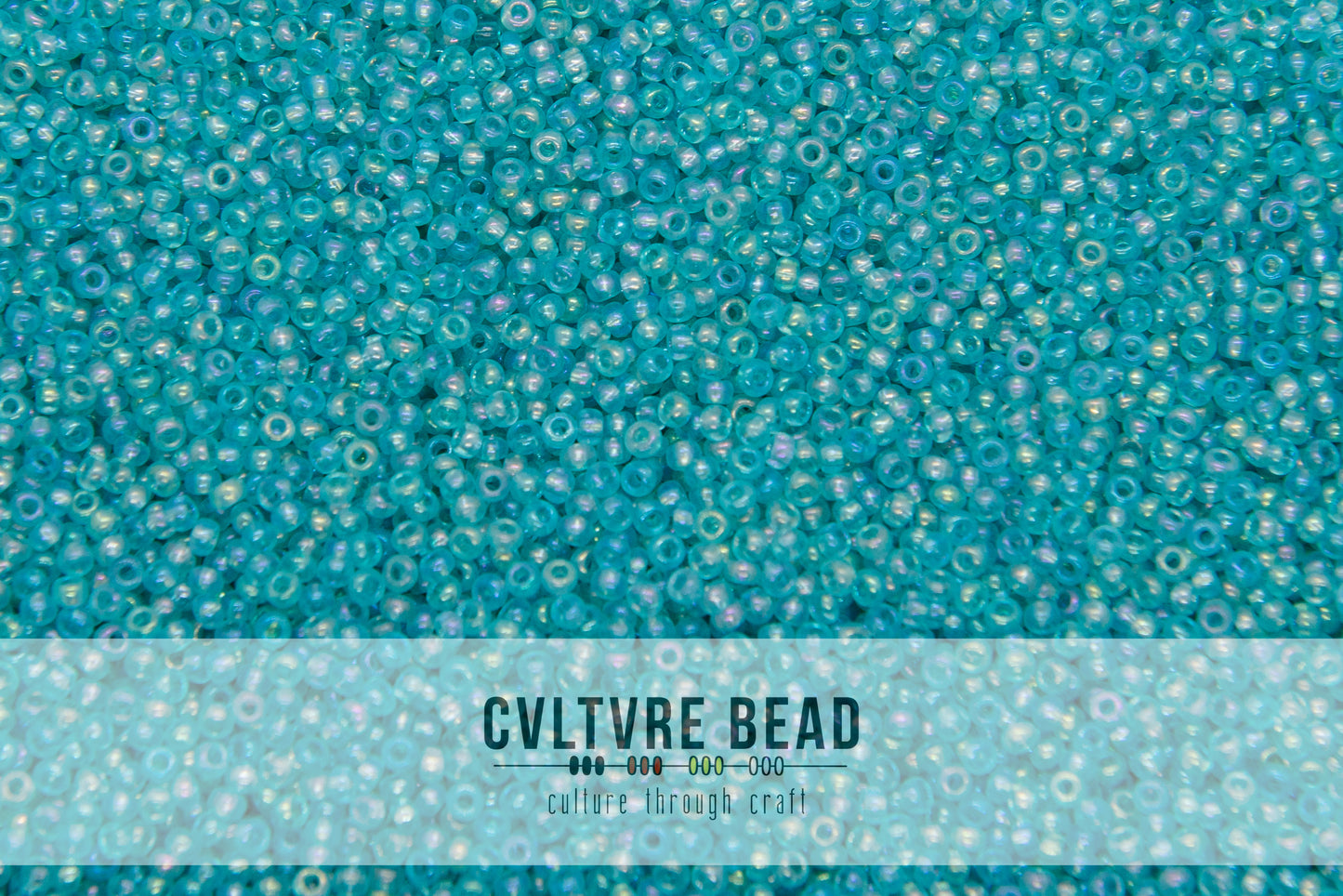 Czech Seed Bead 10/0 Transparent Teal Green Rainbow AB 20g