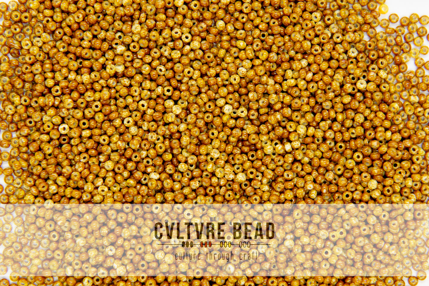 Czech Seedbead 10/0 Opaque Travertine on Chalk White 20g