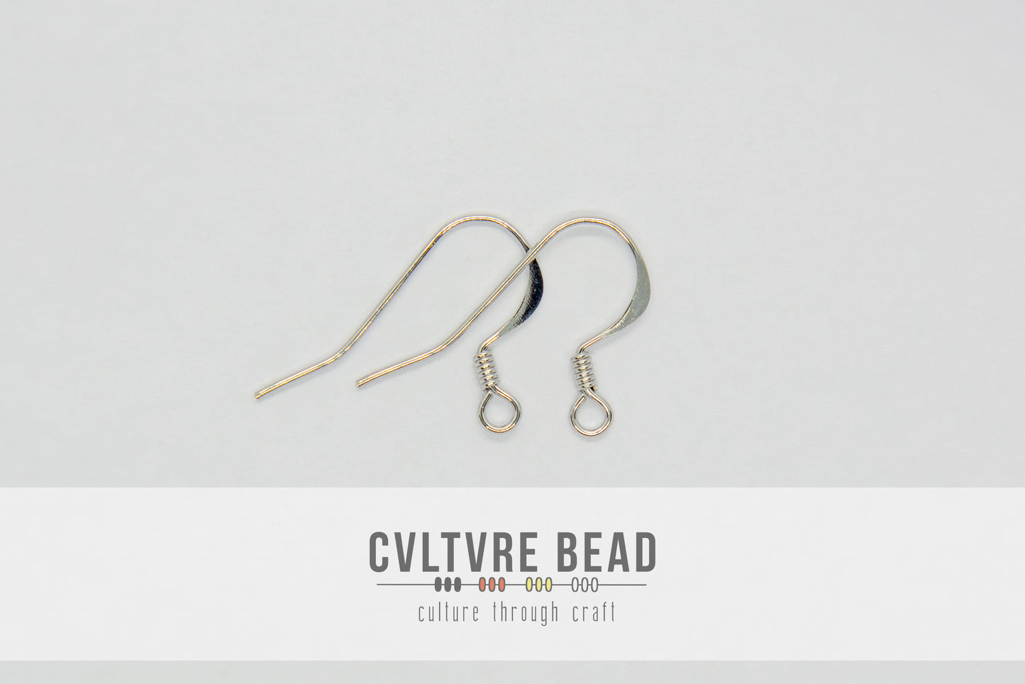 Fish Hook Slender Earwire Stainless Steel 17mm 50 pairs