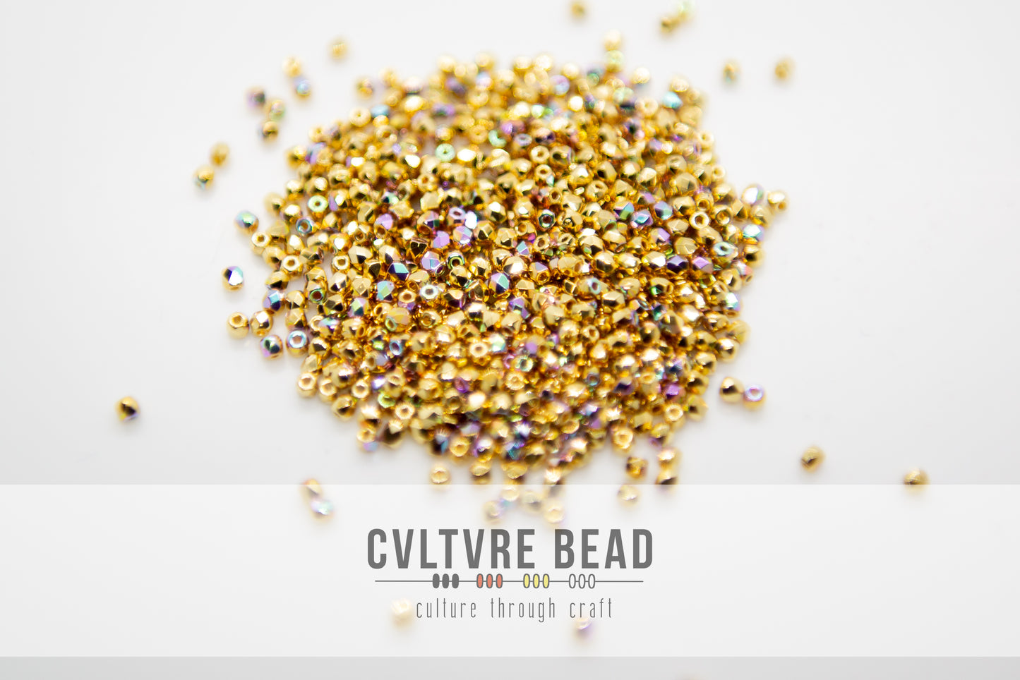 Czech Firepolished Beads - 2mm, 24kt AB Gold Plated