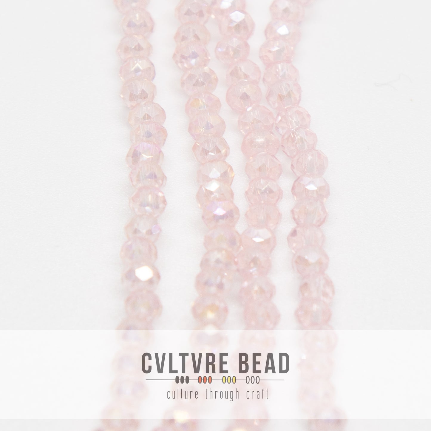 Crystal Lane Rondelle - 3x4mm - Transparent Pink AB