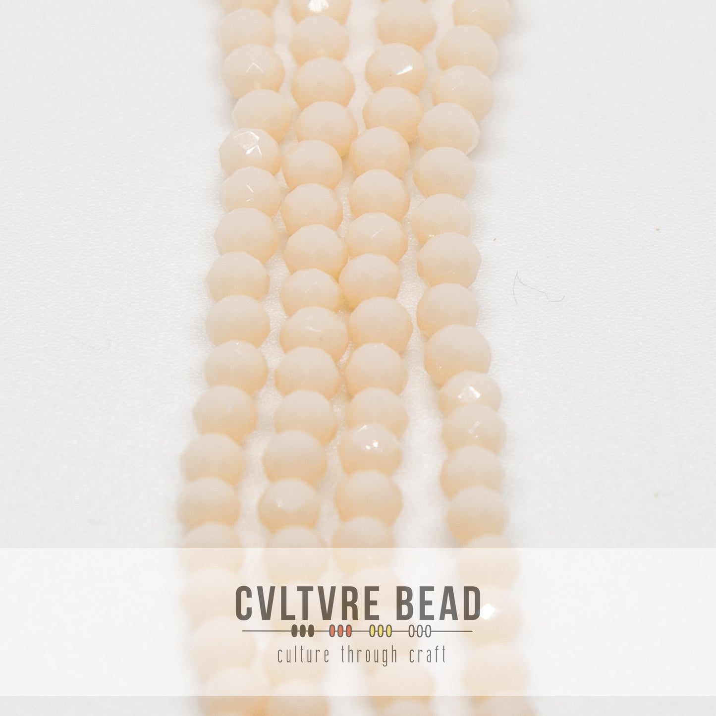 Crystal Lane Rondelle - 3x4mm - Opaque Cream