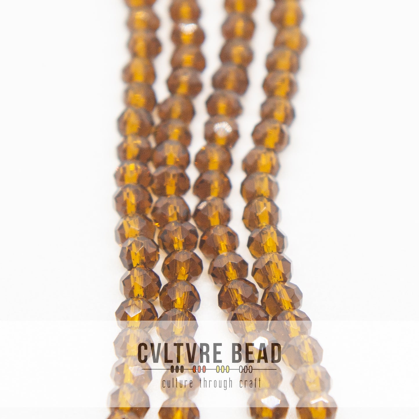 Crystal Lane Rondelle - 3x4mm - Transparent Amber