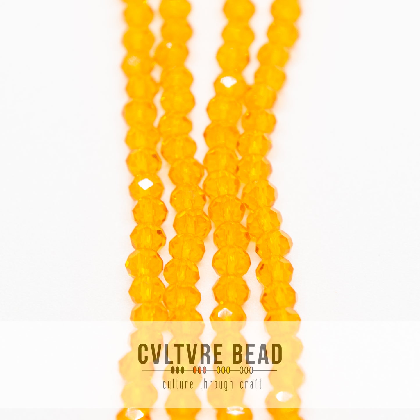 Crystal Lane Rondelle - 3x4mm - Transparent Orange