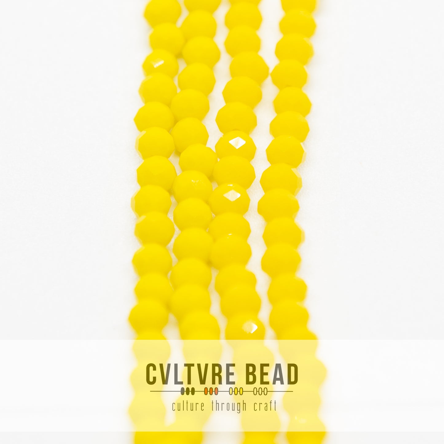 Crystal Lane Rondelle - 3x4mm - Opaque Yellow