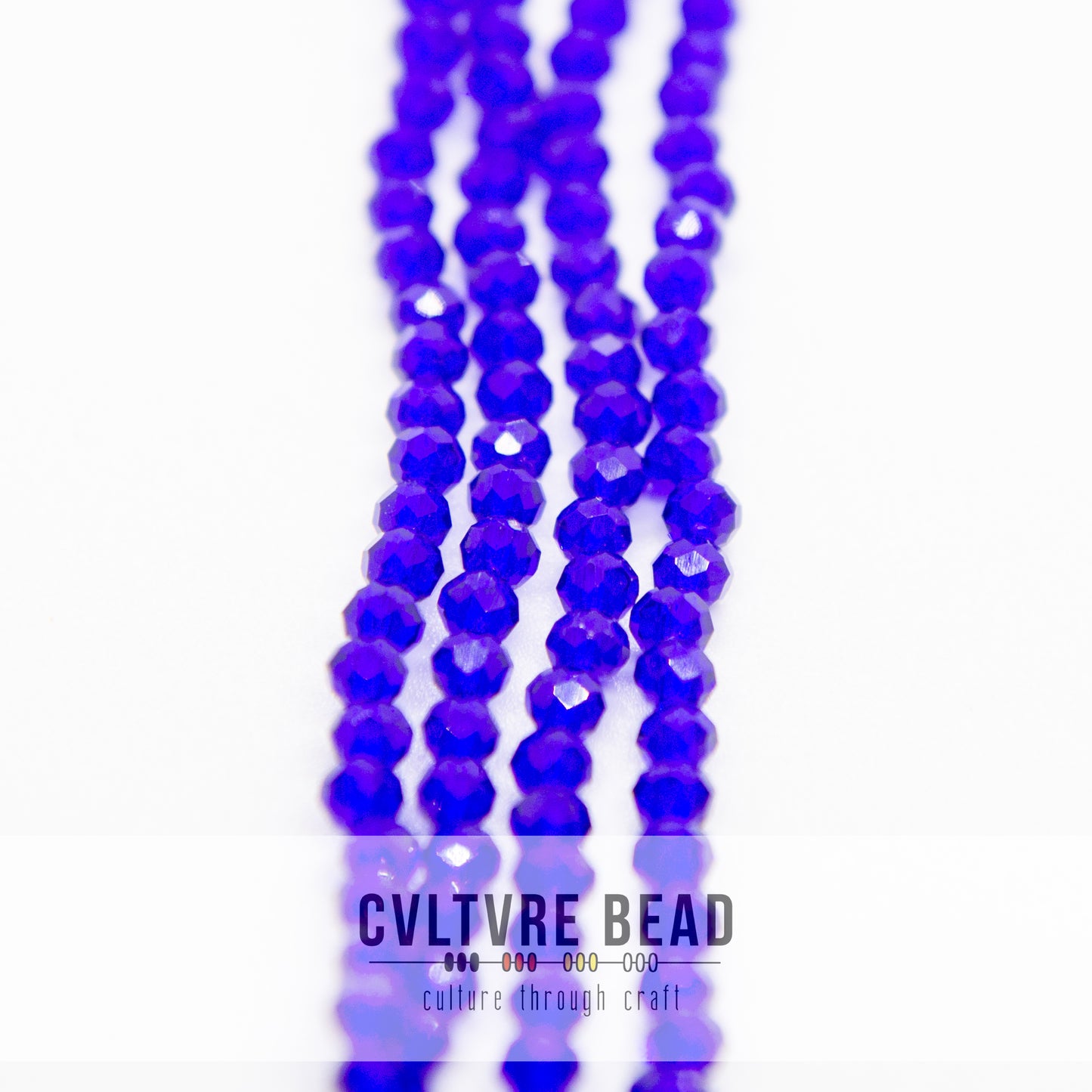 Crystal Lane Rondelle - 3x4mm - Transparent Dark Sapphire