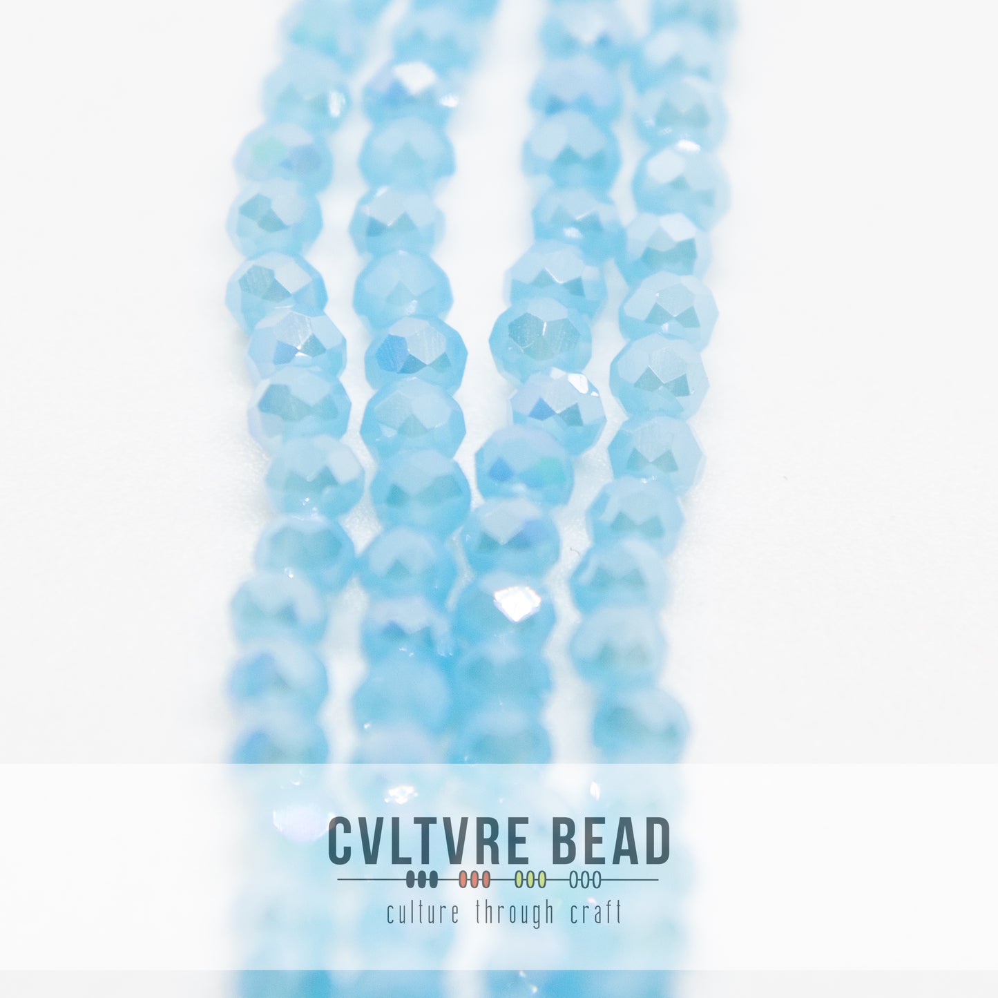Crystal Lane Rondelle - 3x4mm - Opaque Blue AB