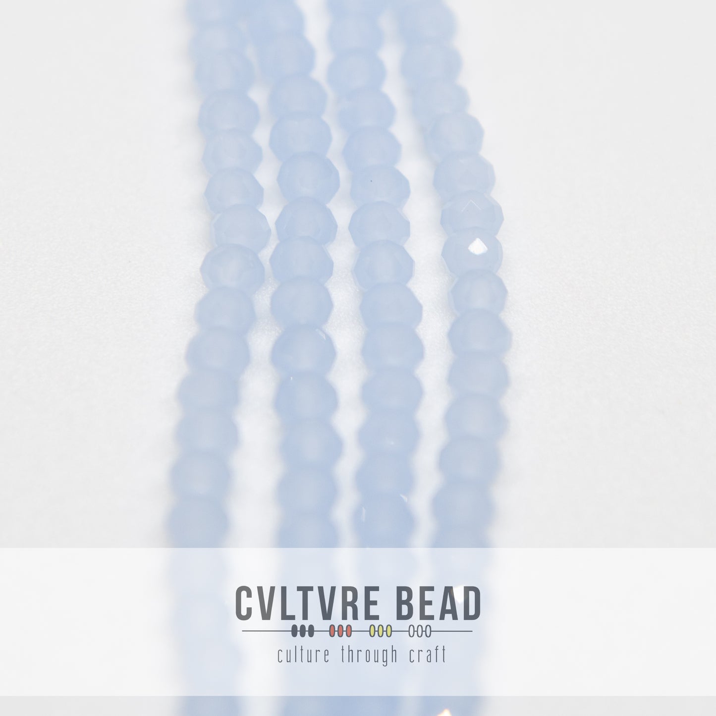 Crystal Lane Rondelle - 3x4mm - Opaque Light Periwinkle