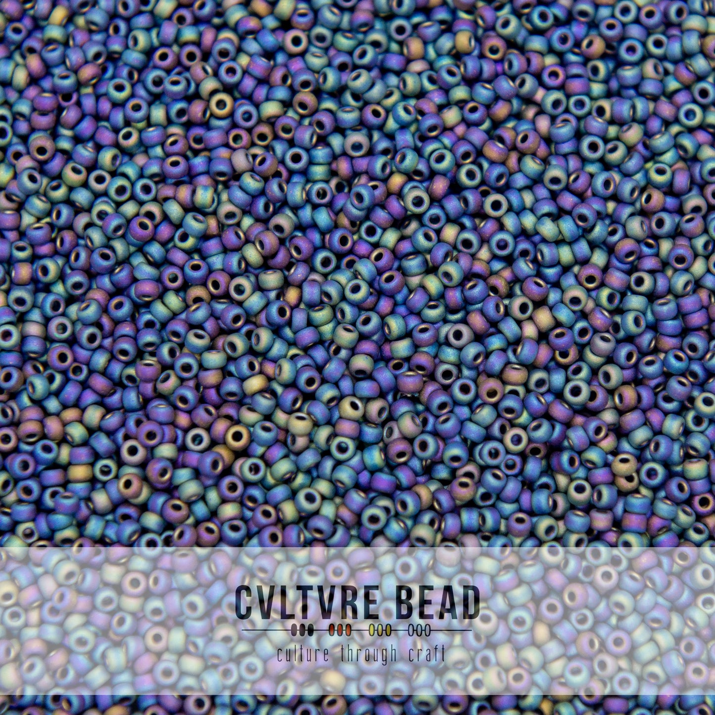 Miyuki Seed Bead 11/0 Matte Black AB 20g