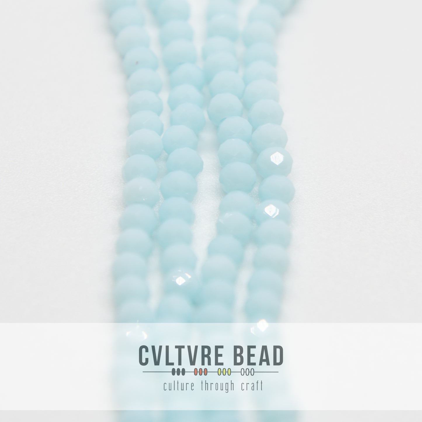 Crystal Lane Rondelle - 3x4mm - Opaque Light Blue