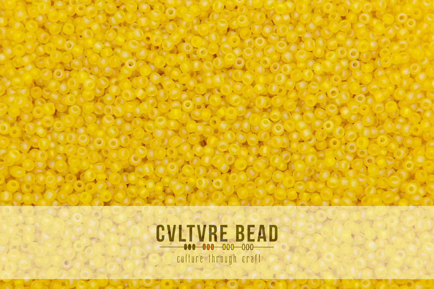 Czech Seedbead 10/0 Transparent Lemon Yellow AB Matte 20g