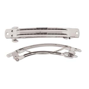 Silver Hair Barrette - 3” - 1 pc