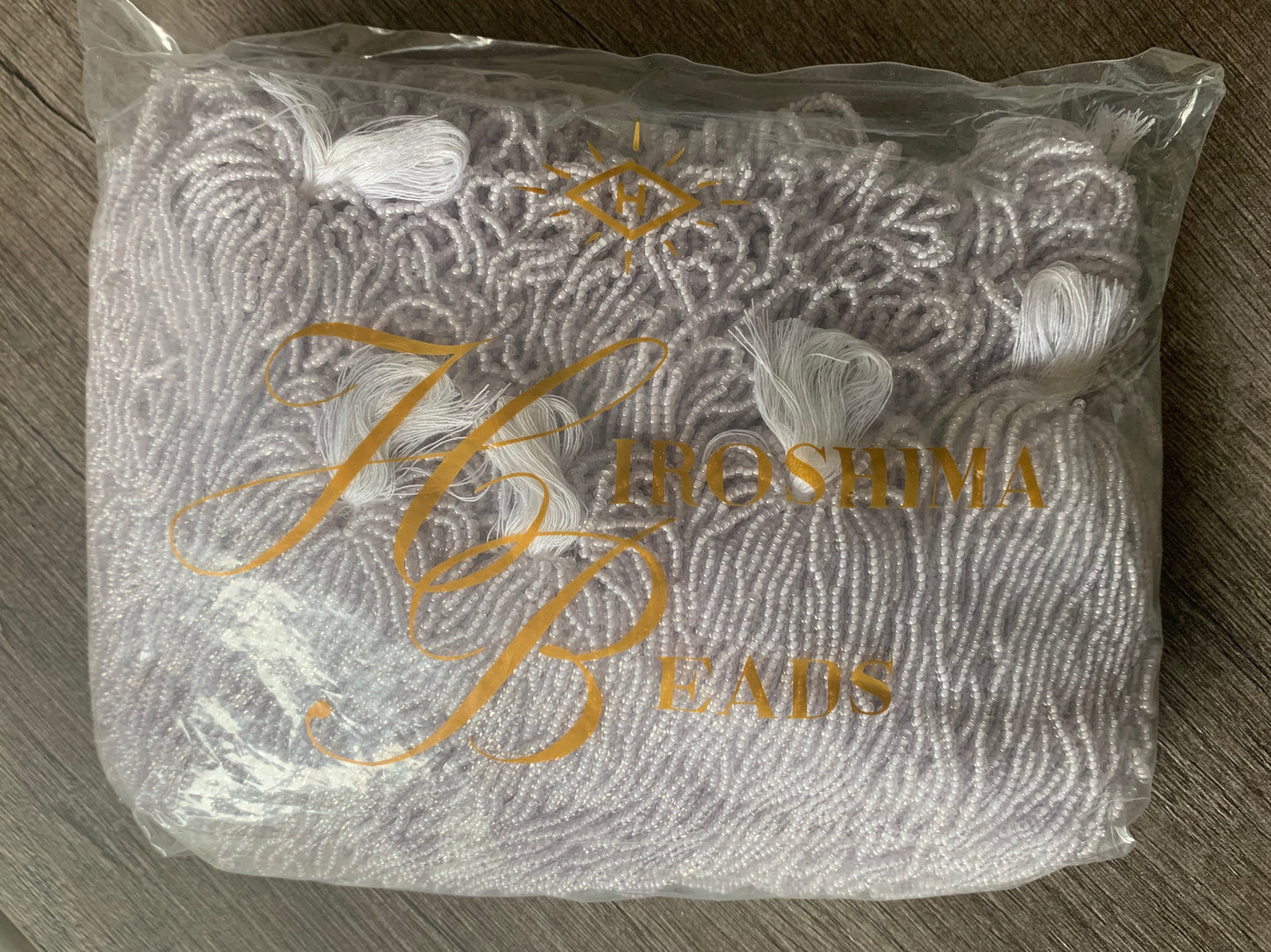 Pale Lavender Lined 11/0 Hiroshima Beads Hanks - Vintage