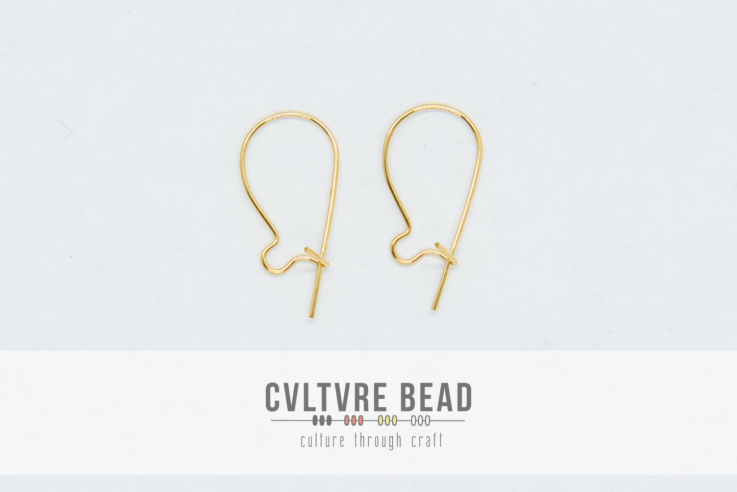 Gold-Filled 14kt - Kidney Ear Wire Hooks Findings 14mm
