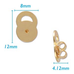Earring Lifters Gold Plated - 10 pairs