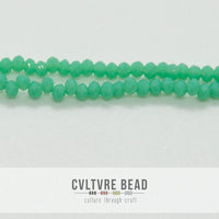 Crystal Lane Rondelle - 1.5x2.5mm -  Op. Turquoise Green