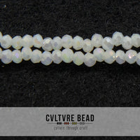 Crystal Lane Rondelle - 1.5x2.5mm -  Op. White Matt AB