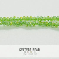 Crystal Lane Rondelle - 1.5x2.5mm -  Trans. Green AB