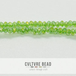 Crystal Lane Rondelle - 1.5x2.5mm -  Trans. Green AB