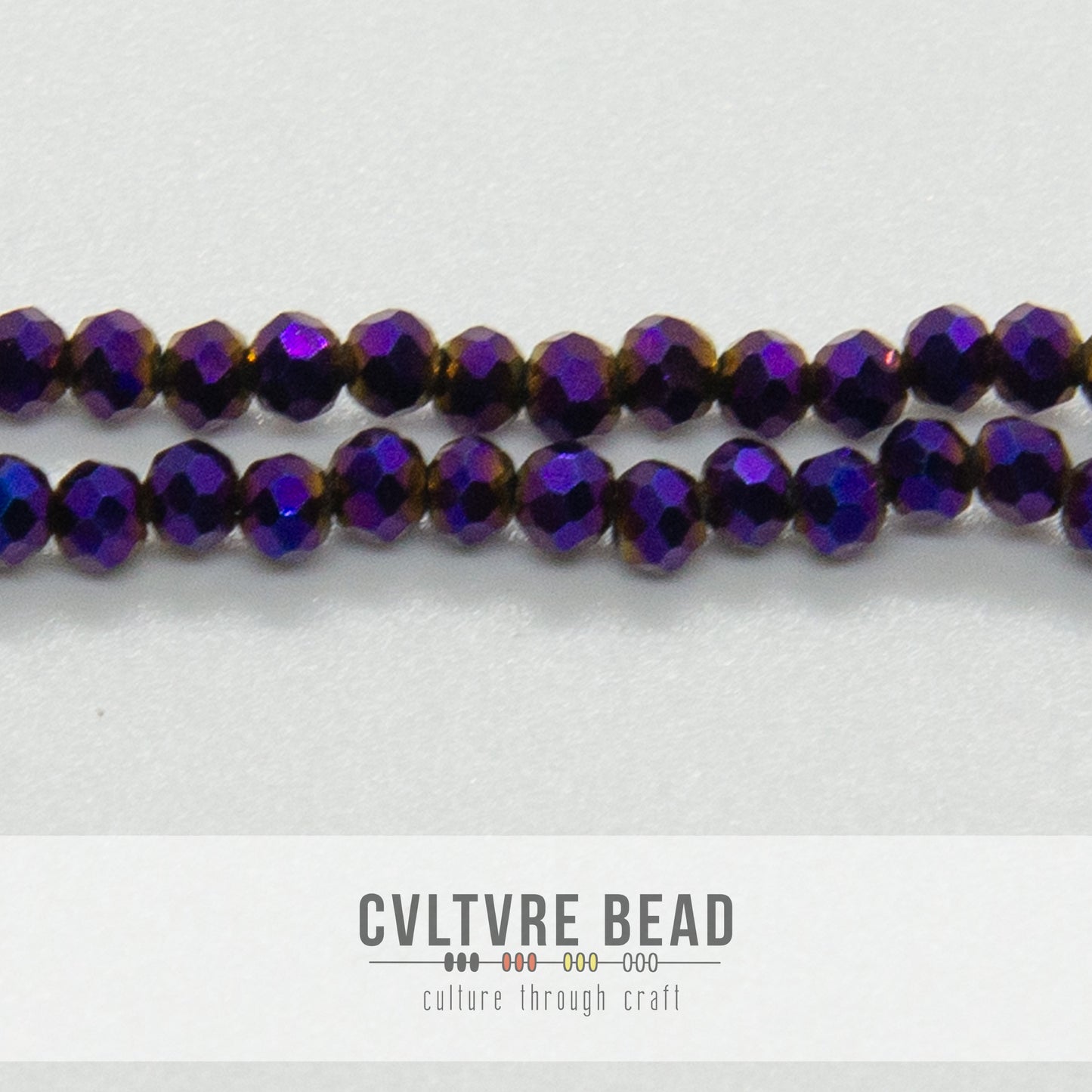 Crystal Lane Rondelle - 1.5x2.5mm - Opaque Purple Iris