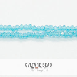 Crystal Lane Rondelle - 1.5x2.5mm - Transparent Blue AB