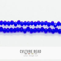 Crystal Lane Rondelle - 1.5x2.5mm - Transparent Dark Sapphire